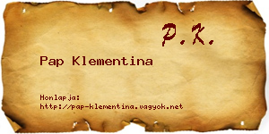 Pap Klementina névjegykártya